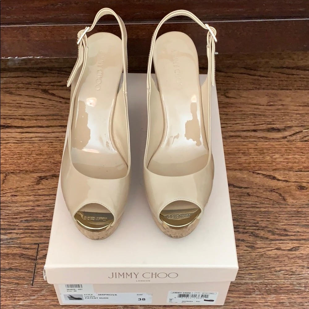 Jimmy Choo peep toe wedge
